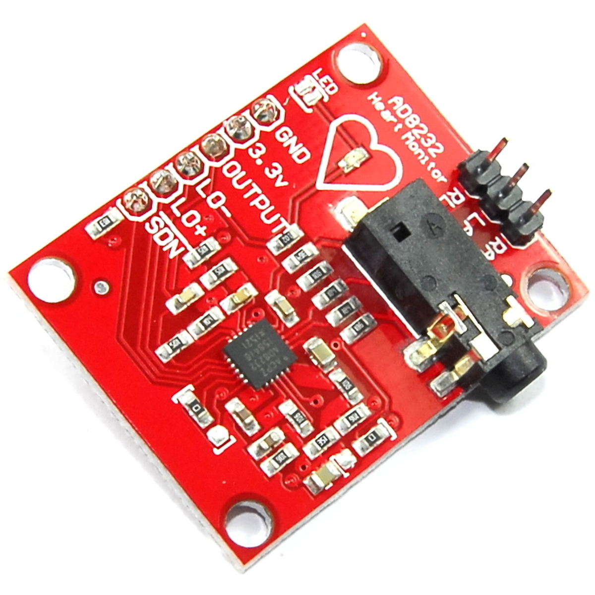 ECG Amplifier AD8232 Keyes Red Image 1