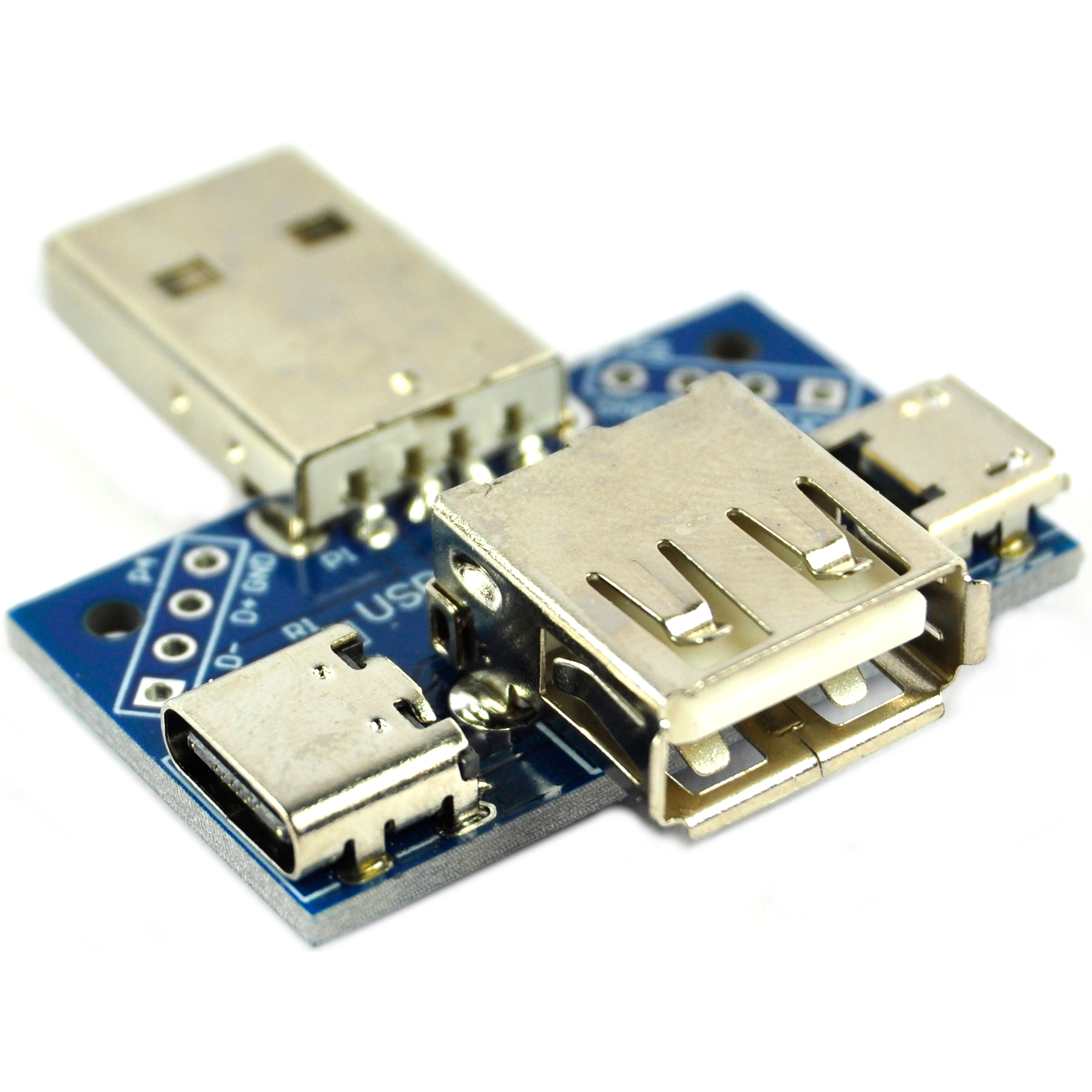 USB A Breakout USB C Micro LC Blau Bild 2